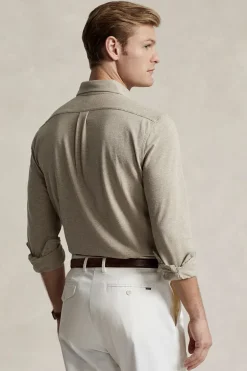 Heren overhemd lm casual bruin
