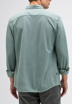Heren overhemd lm casual groen