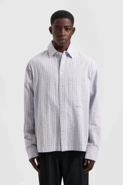 Heren overhemd lm casual blauw