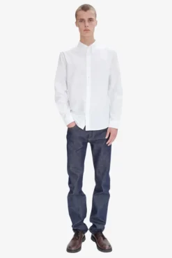 Heren overhemd lm casual wit