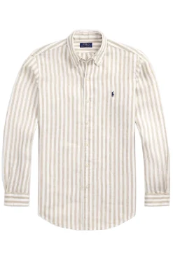 Heren overhemd lm casual bruin