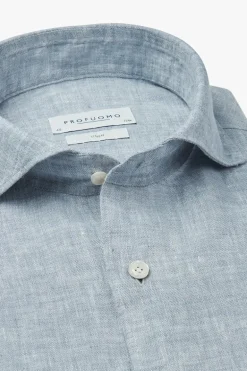 Heren overhemd lm casual blauw