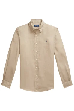Heren overhemd lm casual bruin