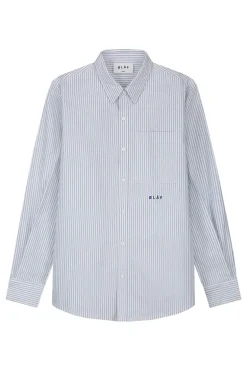 Heren overhemd lm casual blauw