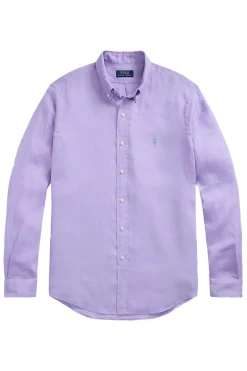 Heren overhemd lm casual paars