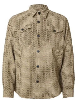 Heren overhemd lm casual bruin