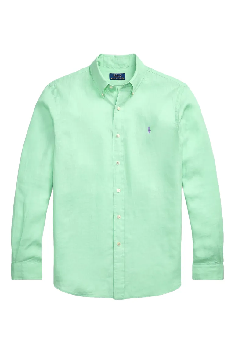 Heren overhemd lm casual groen