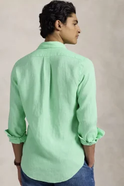 Heren overhemd lm casual groen
