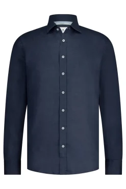 Heren overhemd lm casual blauw