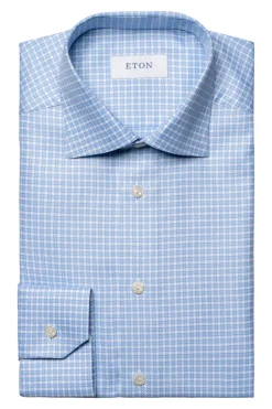 Heren overhemd lm dressual blauw