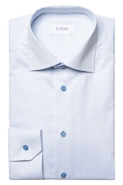 Heren overhemd lm dressual blauw