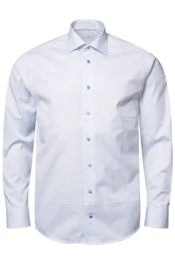 Heren overhemd lm dressual blauw
