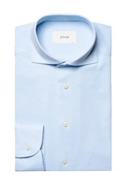 Heren overhemd lm dressual blauw