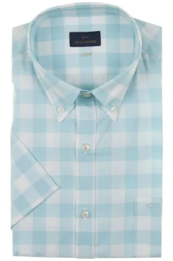 Heren overhemd lm dressual blauw