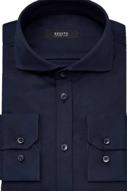 Heren overhemd lm dressual blauw