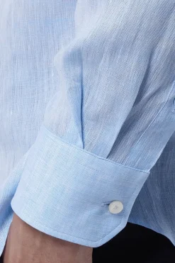Heren overhemd lm dressual blauw