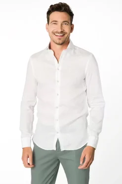 Heren overhemd lm dressual wit