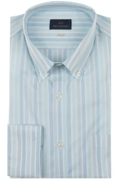 Heren overhemd lm dressual blauw