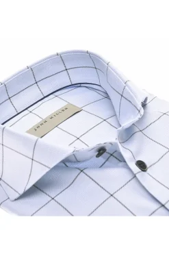 Heren overhemd lm dressual blauw