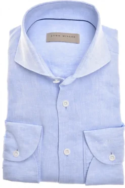Heren overhemd lm dressual blauw