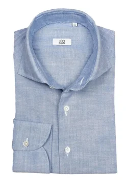 Heren overhemd lm dressual blauw