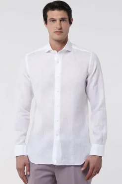 Heren overhemd lm dressual wit