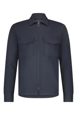 Heren overshirt blauw