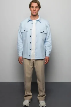 Heren overshirt blauw