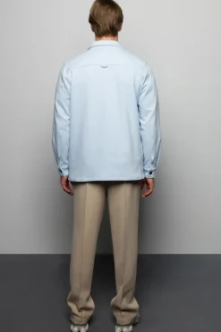 Heren overshirt blauw