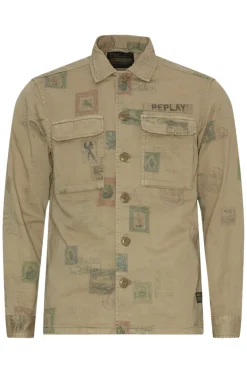 Heren overshirt bruin