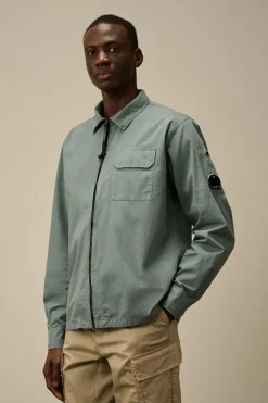 Heren overshirt grijs