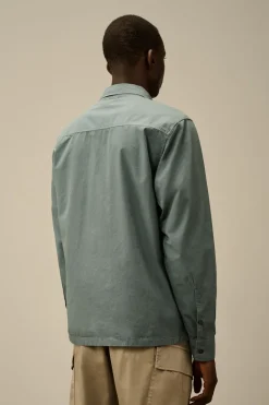 Heren overshirt grijs
