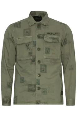 Heren overshirt groen
