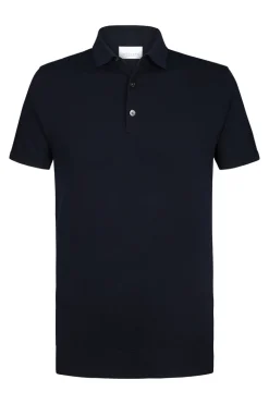 Heren polo korte mouw blauw