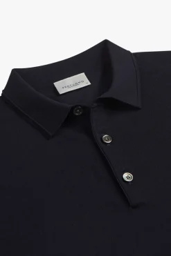 Heren polo korte mouw blauw