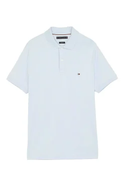 Heren polo korte mouw blauw