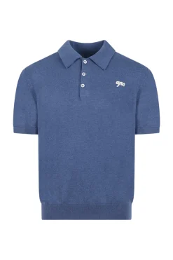 Heren polo korte mouw blauw
