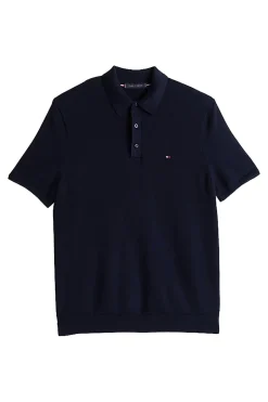 Heren polo korte mouw blauw