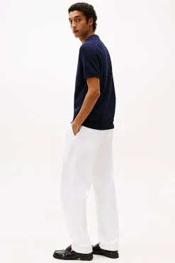 Heren polo korte mouw blauw