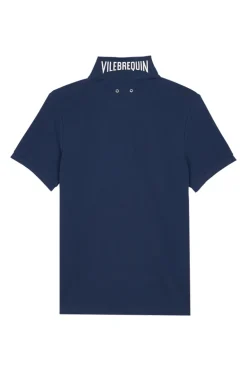 Heren polo korte mouw blauw