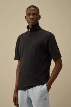 Heren polo korte mouw blauw