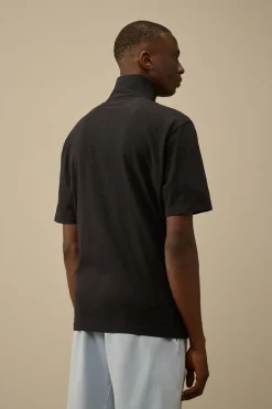Heren polo korte mouw blauw