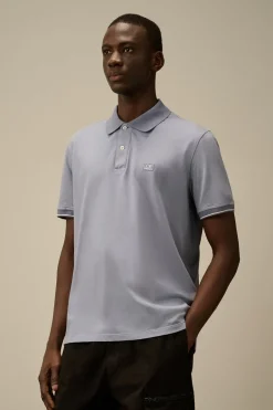 Heren polo korte mouw blauw