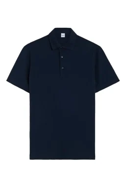 Heren polo korte mouw blauw