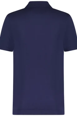 Heren polo korte mouw blauw