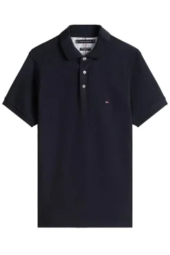 Heren polo korte mouw blauw