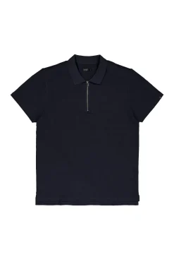 Heren polo korte mouw blauw