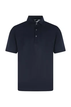 Heren polo korte mouw blauw