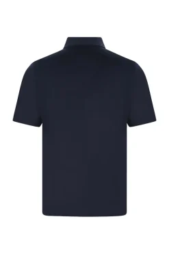 Heren polo korte mouw blauw