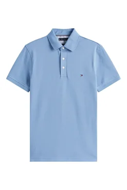 Heren polo korte mouw blauw